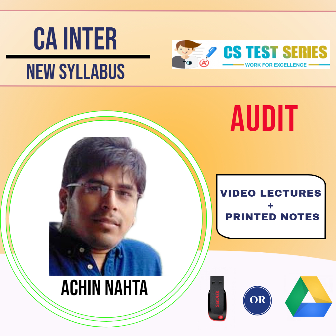 CA Inter Audit Video Lectures by Achin Nahta (USB)